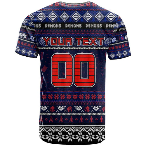 Personalized Demons Rugby Xmas T Shirt Australia AFL Mascot