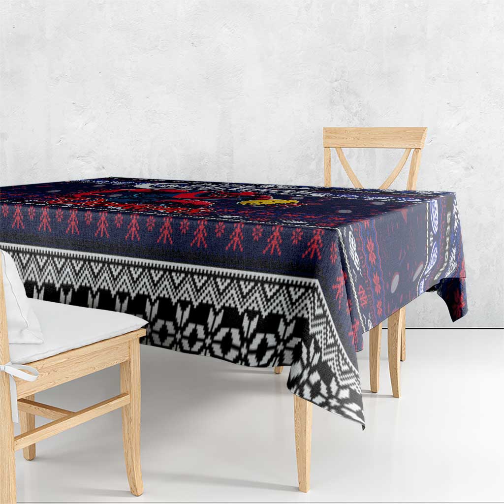 Demons Football Xmas Tablecloth Australia AFL Mascot