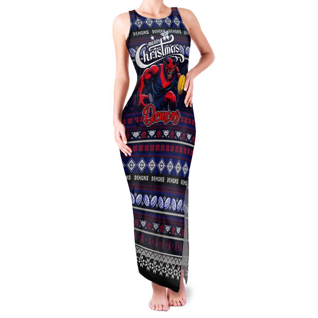 Personalized Demons Rugby Xmas Tank Maxi Dress Australia AFL Mascot