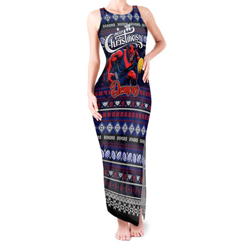 Personalized Demons Rugby Xmas Tank Maxi Dress Australia AFL Mascot