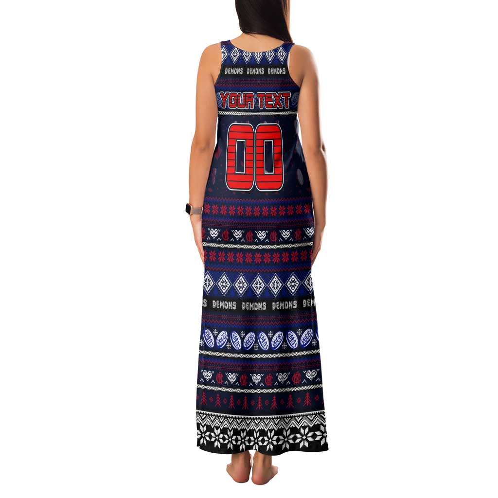 Personalized Demons Rugby Xmas Tank Maxi Dress Australia AFL Mascot