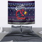 Demons Football Xmas Tapestry Australia AFL Mascot