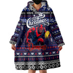 Personalized Demons Rugby Xmas Wearable Blanket Hoodie Australia AFL Mascot