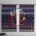 Demons Football Xmas Window Curtain Australia AFL Mascot
