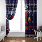 Demons Football Xmas Window Curtain Australia AFL Mascot