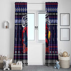 Demons Football Xmas Window Curtain Australia AFL Mascot