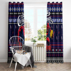 Demons Football Xmas Window Curtain Australia AFL Mascot