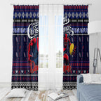 Demons Football Xmas Window Curtain Australia AFL Mascot