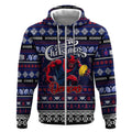 Personalized Demons Rugby Xmas Zip Hoodie Australia AFL Mascot