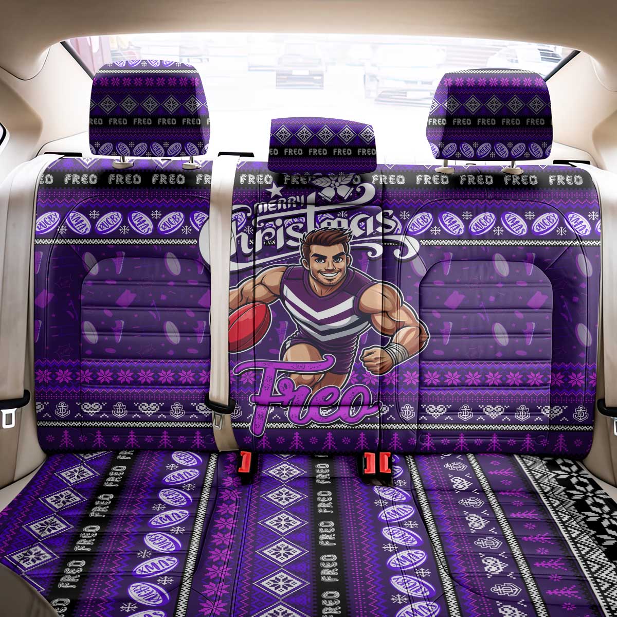 Freo Football Xmas Back Car Seat Cover Australia AFL Mascot