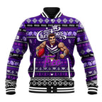 Personalized Freo Rugby Xmas Baseball Jacket Australia AFL Mascot
