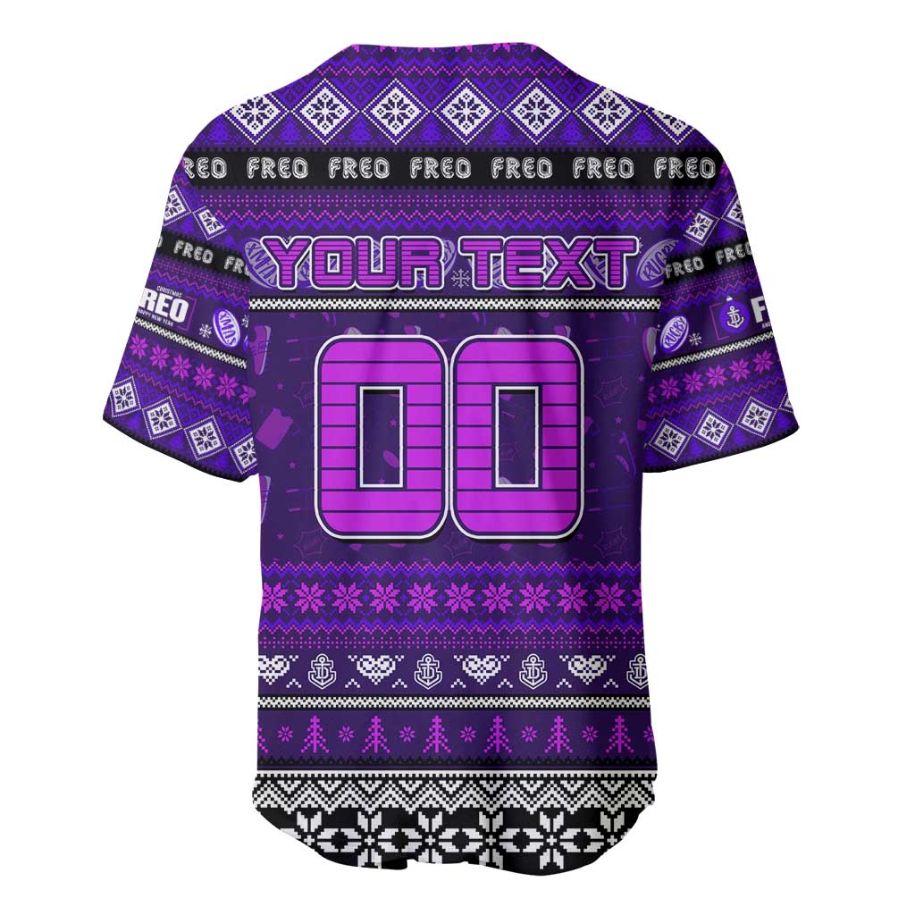 Personalized Freo Rugby Xmas Baseball Jersey Australia AFL Mascot