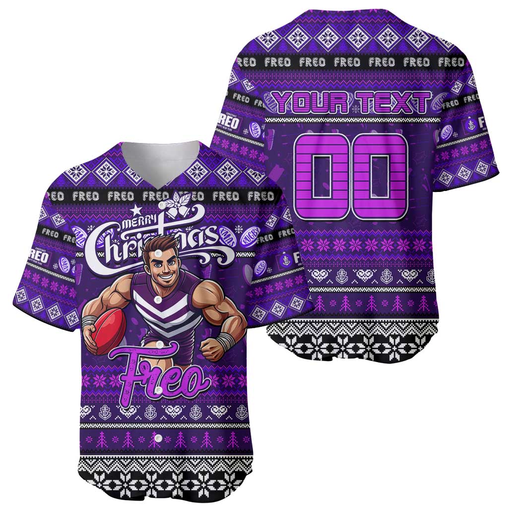 Personalized Freo Rugby Xmas Baseball Jersey Australia AFL Mascot
