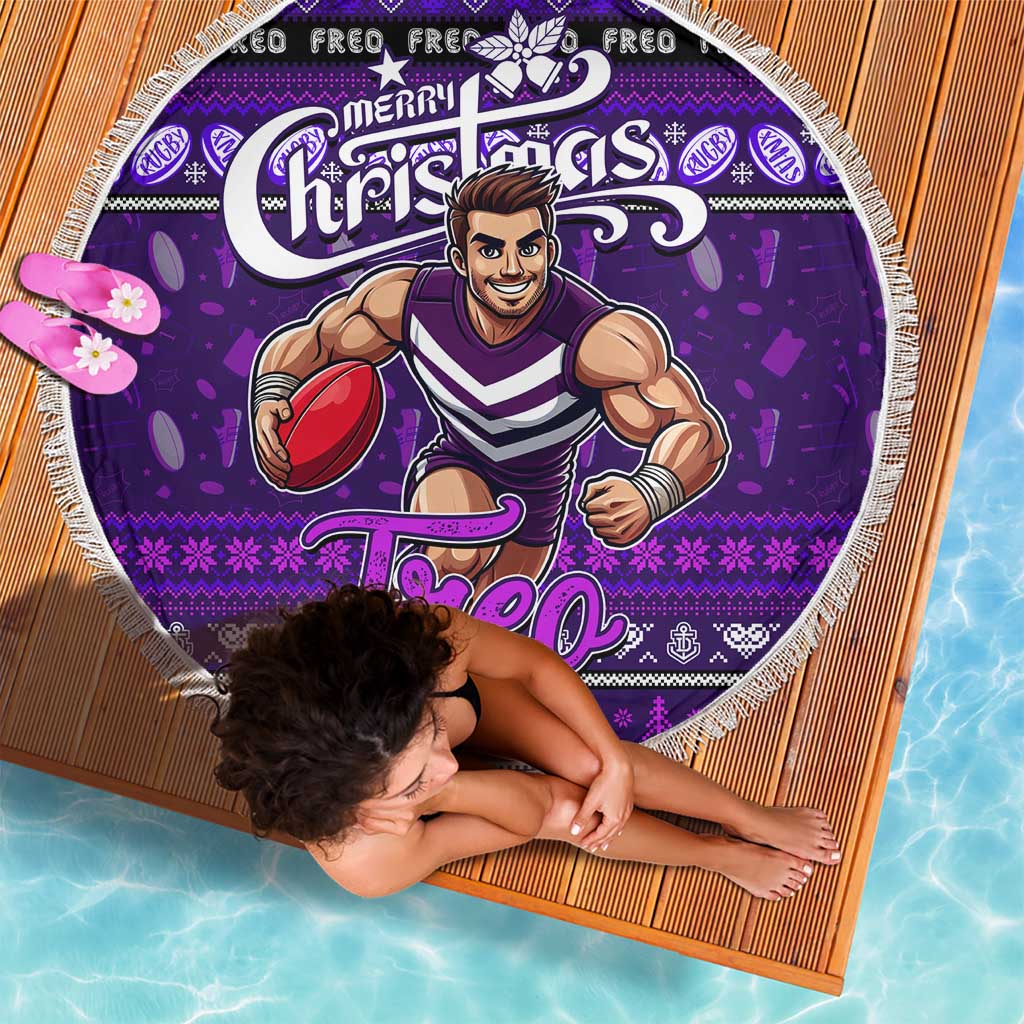 Freo Football Xmas Beach Blanket Australia AFL Mascot