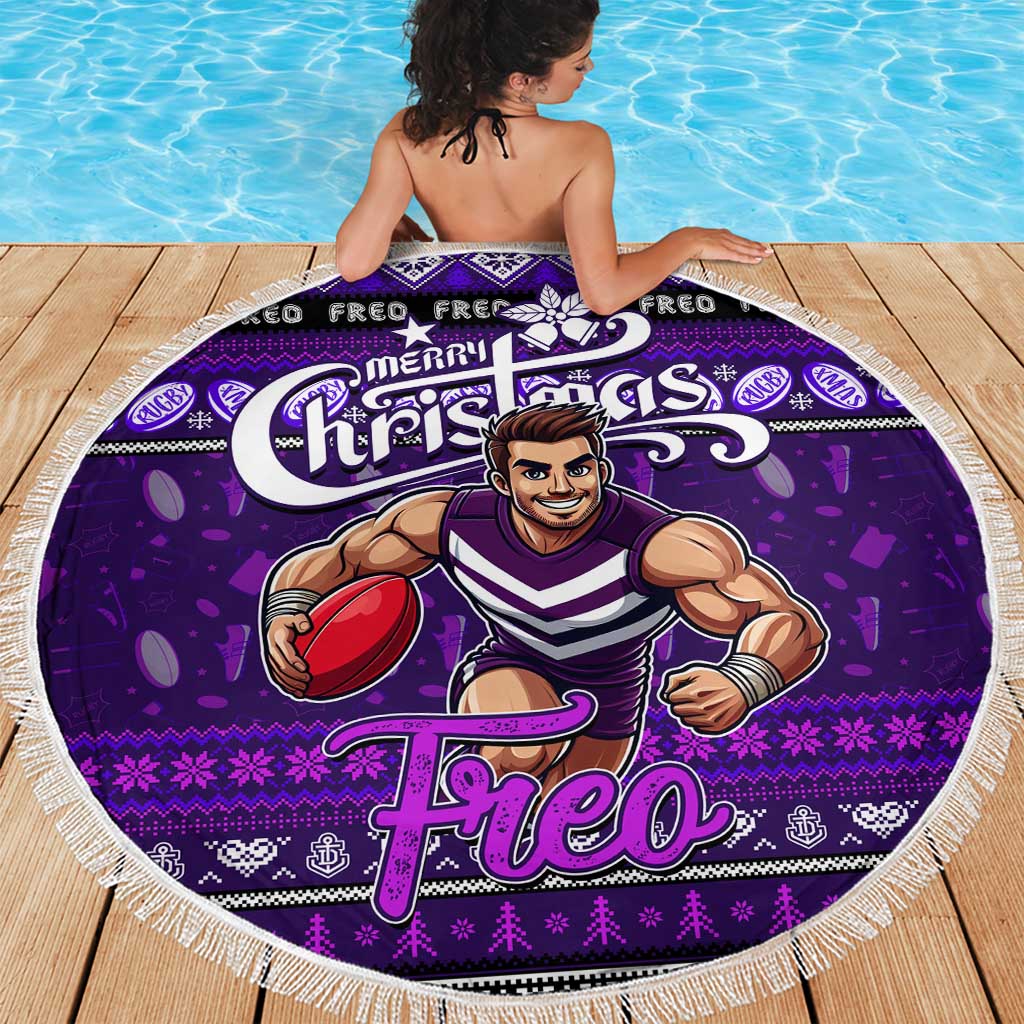 Freo Football Xmas Beach Blanket Australia AFL Mascot