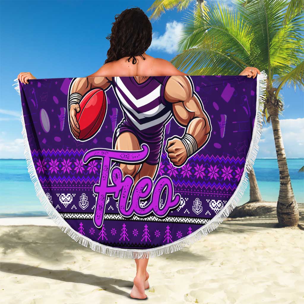 Freo Football Xmas Beach Blanket Australia AFL Mascot