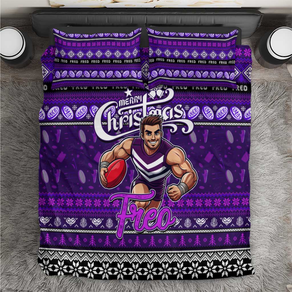 Freo Football Xmas Bedding Set Australia AFL Mascot