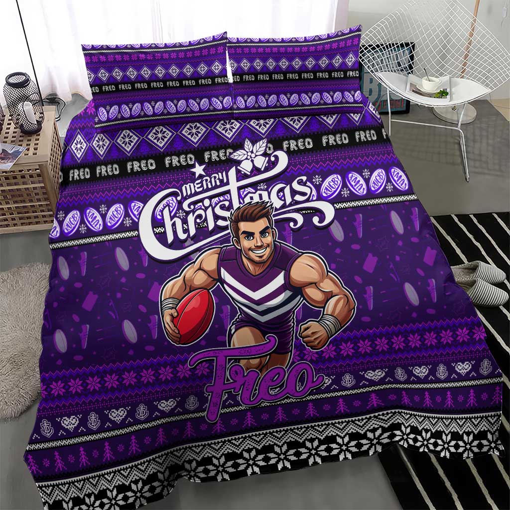 Freo Football Xmas Bedding Set Australia AFL Mascot