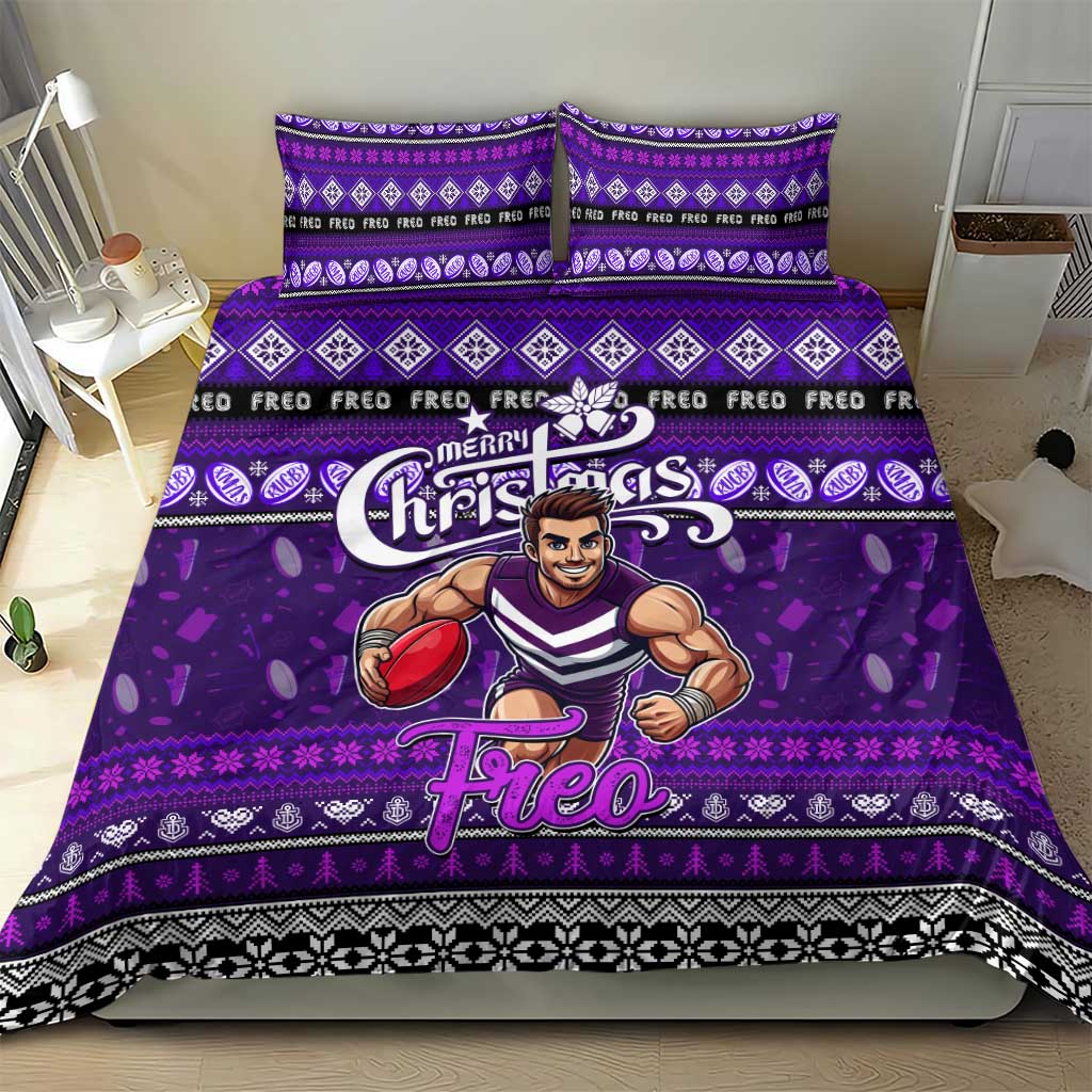 Freo Football Xmas Bedding Set Australia AFL Mascot
