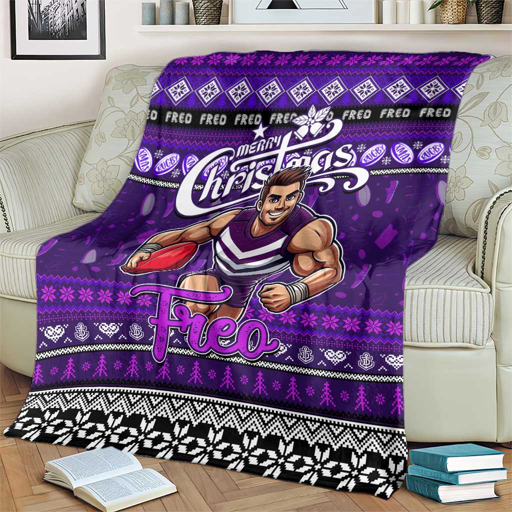 Freo Football Xmas Blanket Australia AFL Mascot