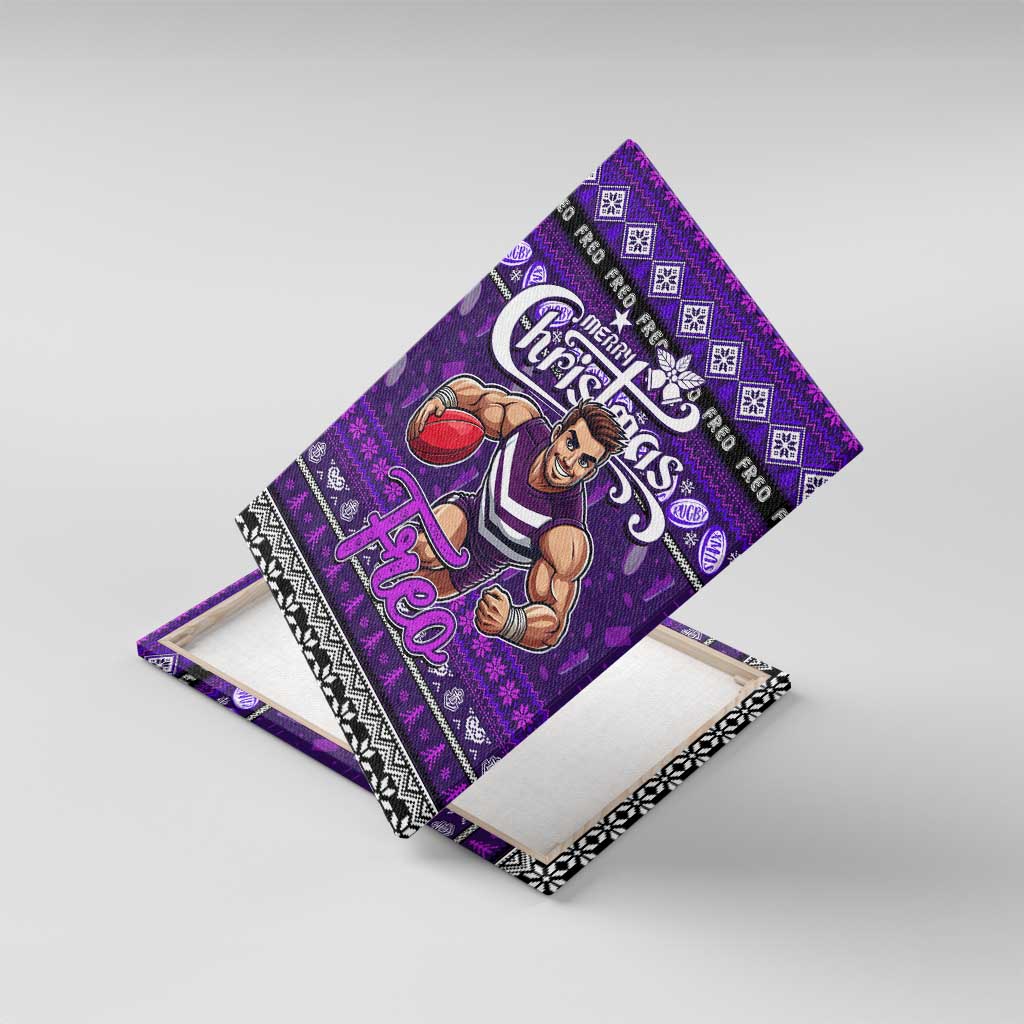Freo Football Xmas Canvas Wall Art Australia AFL Mascot