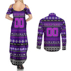 Personalized Freo Rugby Xmas Couples Matching Summer Maxi Dress and Long Sleeve Button Shirt Australia AFL Mascot