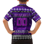 Personalized Freo Rugby Xmas Family Matching Off Shoulder Short Dress and Hawaiian Shirt Australia AFL Mascot