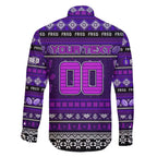 Personalized Freo Rugby Xmas Family Matching Short Sleeve Bodycon Dress and Hawaiian Shirt Australia AFL Mascot