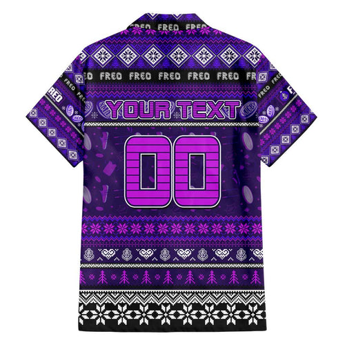 Personalized Freo Rugby Xmas Hawaiian Shirt Australia AFL Mascot
