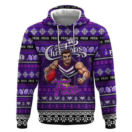 Personalized Freo Rugby Xmas Hoodie Australia AFL Mascot