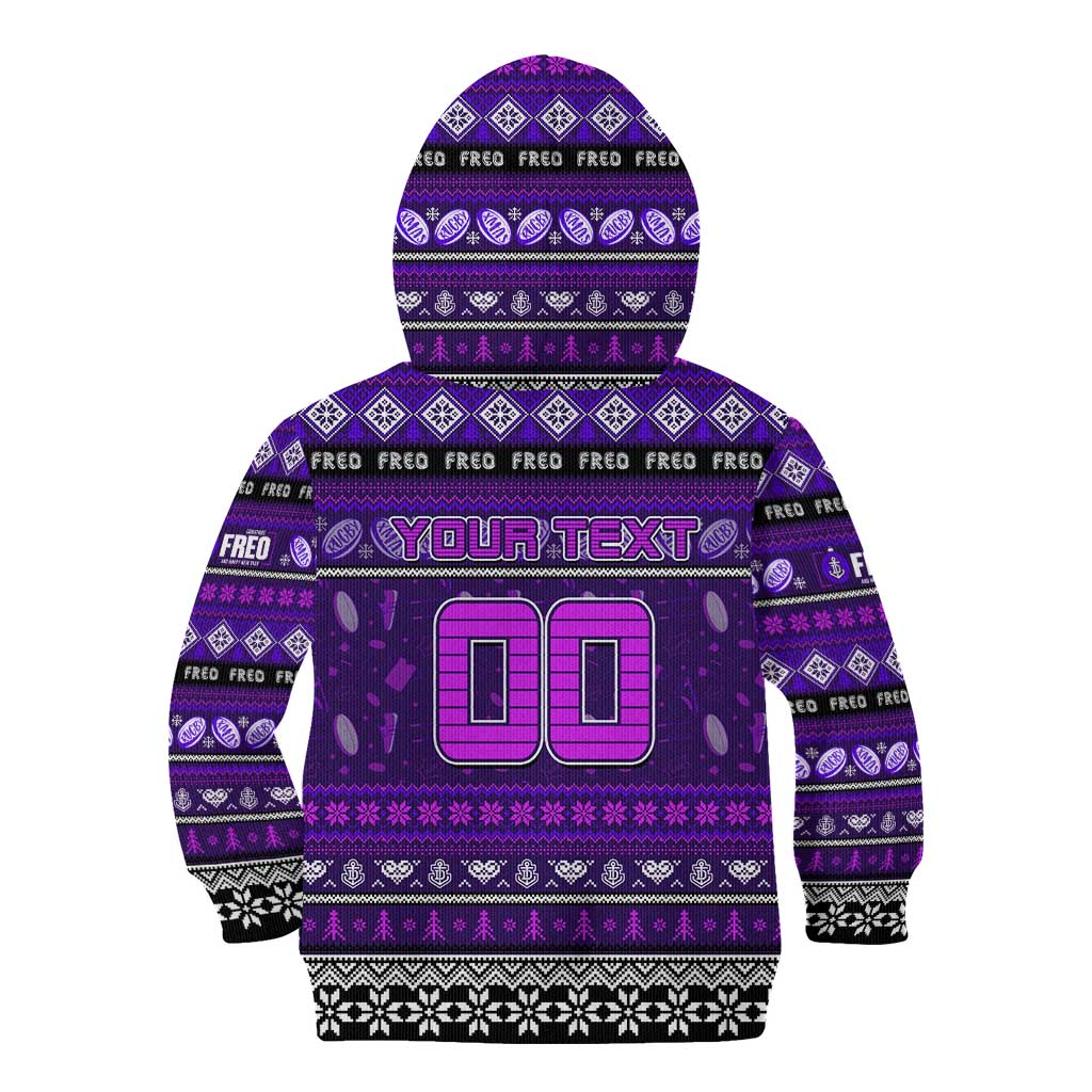 Personalized Freo Rugby Xmas Kid Hoodie Australia AFL Mascot