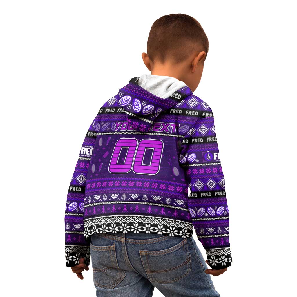 Personalized Freo Rugby Xmas Kid Hoodie Australia AFL Mascot