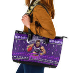 Freo Football Xmas Leather Tote Bag Australia AFL Mascot