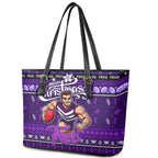 Freo Football Xmas Leather Tote Bag Australia AFL Mascot