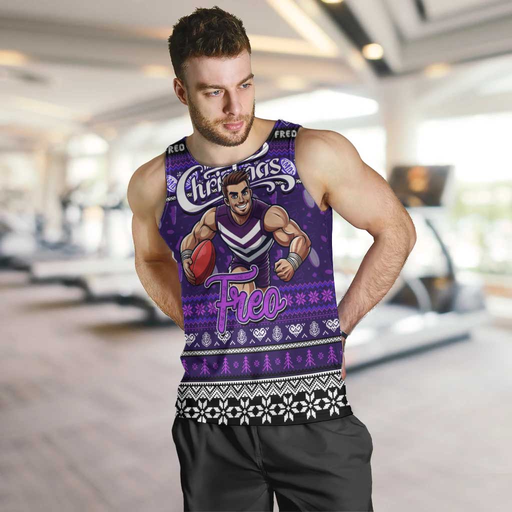Personalized Freo Rugby Xmas Men Tank Top Australia AFL Mascot
