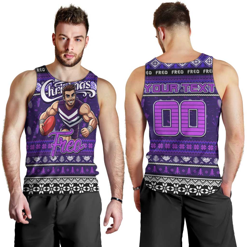 Personalized Freo Rugby Xmas Men Tank Top Australia AFL Mascot