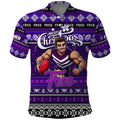 Personalized Freo Rugby Xmas Polo Shirt Australia AFL Mascot
