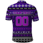 Personalized Freo Rugby Xmas Polo Shirt Australia AFL Mascot
