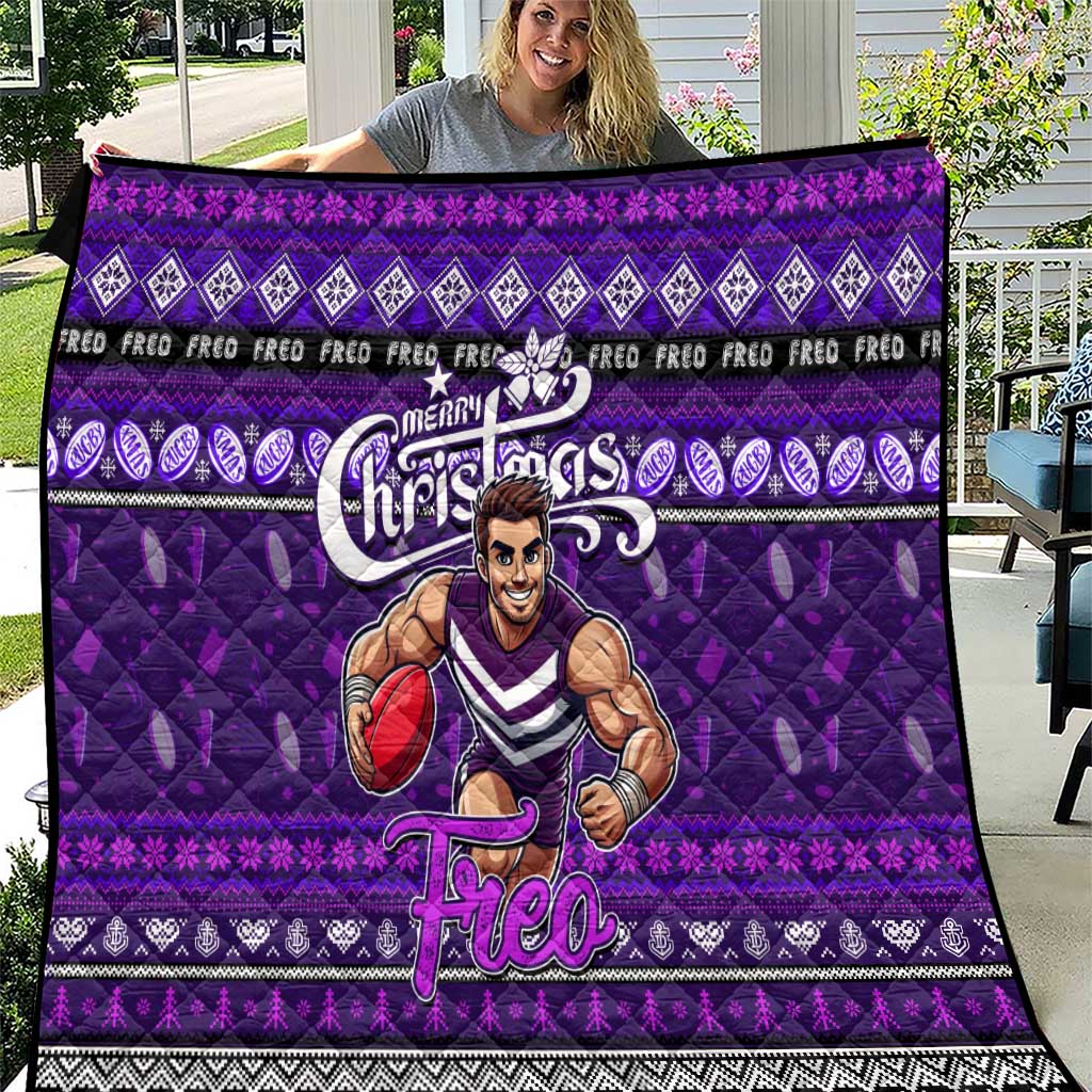 Freo Football Xmas Quilt Australia AFL Mascot