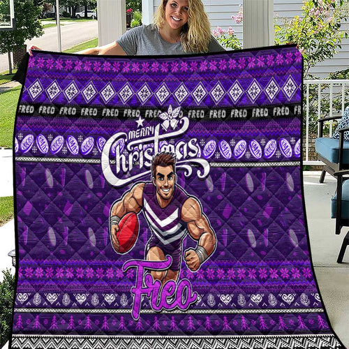 Freo Football Xmas Quilt Australia AFL Mascot