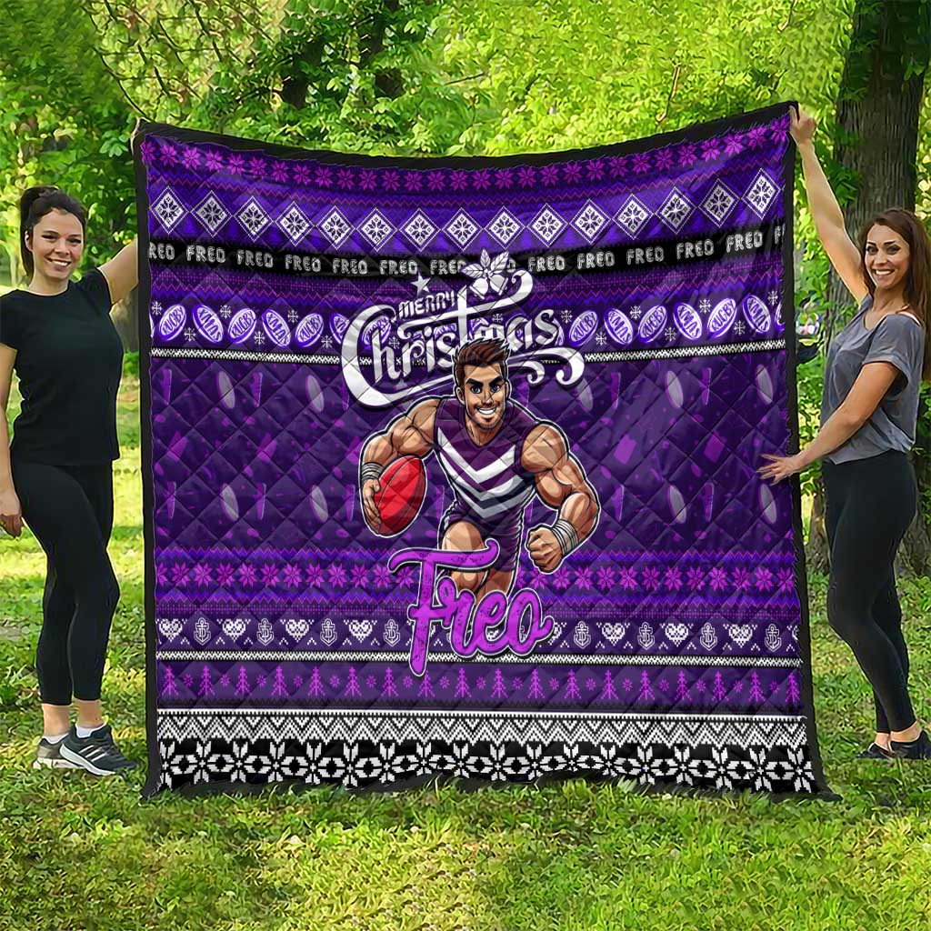 Freo Football Xmas Quilt Australia AFL Mascot