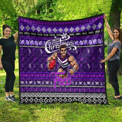 Freo Football Xmas Quilt Australia AFL Mascot