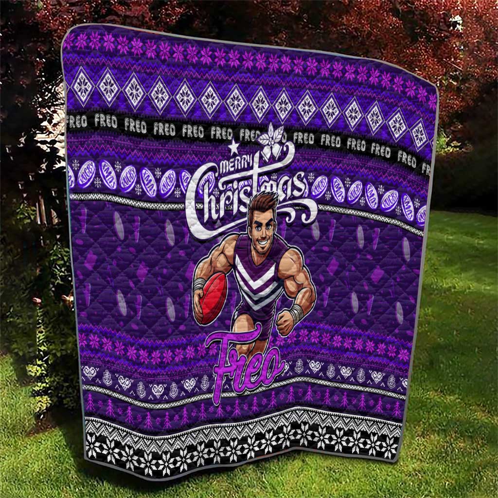 Freo Football Xmas Quilt Australia AFL Mascot