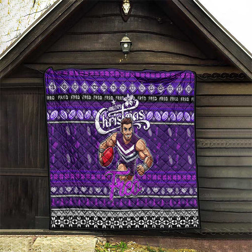 Freo Football Xmas Quilt Australia AFL Mascot