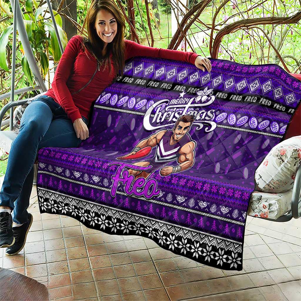 Freo Football Xmas Quilt Australia AFL Mascot