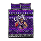 Freo Football Xmas Quilt Bed Set Australia AFL Mascot