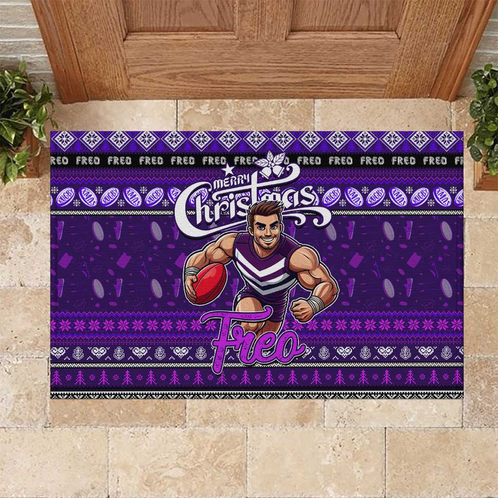Freo Football Xmas Rubber Doormat Australia AFL Mascot