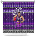 Freo Football Xmas Shower Curtain Australia AFL Mascot