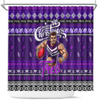 Freo Football Xmas Shower Curtain Australia AFL Mascot