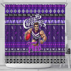 Freo Football Xmas Shower Curtain Australia AFL Mascot
